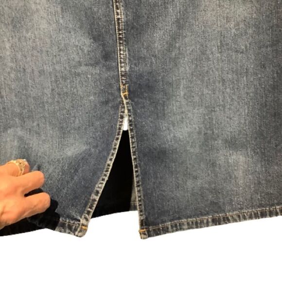 TOMMY HILFIGER “TARA” DENIM SKIRT‎ MADE IN CANADA 🇨🇦 SIZE 12 - Picture 6 of 10